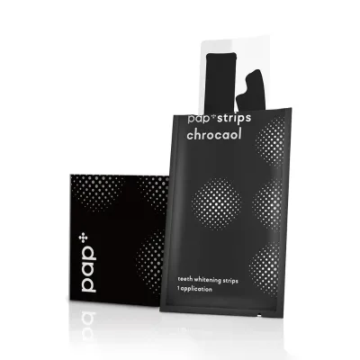 Hot Selling Home Use 7 Packs 14 Strips Coconut PAP Formula Black Teeth Whitening Strips Charcoal