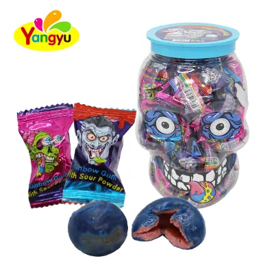 Premium Quality Skull Jar Bubble Gum Chewy Texture for Kids Reward