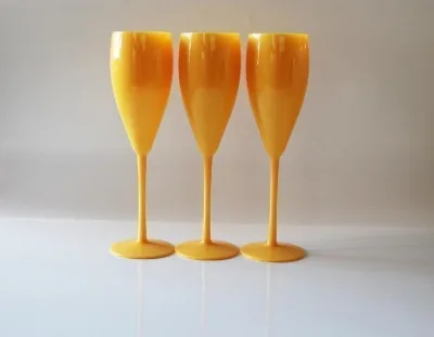 240ml 8oz Polystyrene Shatterproof Reusable Dishwasher Safe Drink Glassware Unbreakable Stemmed Champagne Glasses