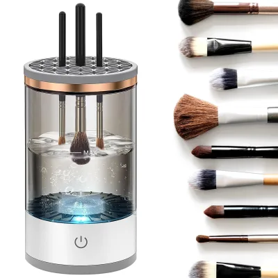 Make up Brush Cleaner Kit with Mat Cosmetic Automatic Spin Make up Brush Cleaner Make up Brush Cleaner Kit with Mat