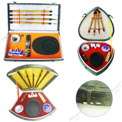 SINOART Customizable Chinese Calligraphy Set 3 Gift Box Packages Chinese Calligraphy Brush for Four Treasures of Study