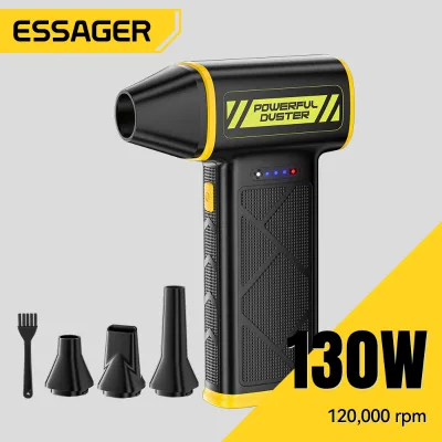 Essager FW300 Rechargeable Mini Portable Handheld High Speed Fan Blower Cordless Compressed Electric Air Duster for Cleaning