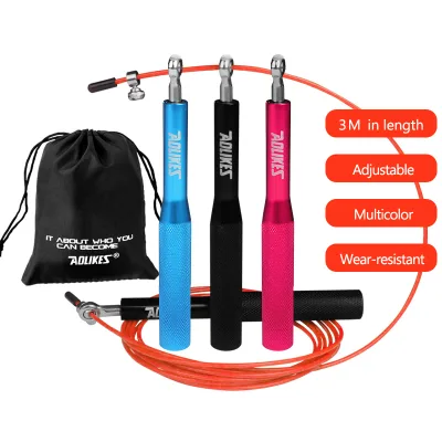 Aolikes Hot Sale Jumping Ropes Endurance Workout Aluminum Alloy Handles Metal Bearing Jump Ropes