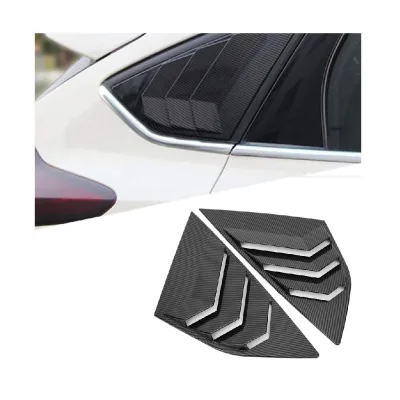 Carbon Fiber Rear Side Window Shutter Cover Louver Vent Scoop Exterior Decoration for Ford Focus Fiesta MK7 2012-2018