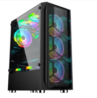WJCOOLMAN Black Steel Full Tower Micro ATX Motherboard Supported High Quality Server Computer Case with Fan USB Port