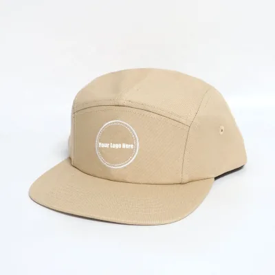 Wholesale Blank Outdoor Camping Hats Customizable logo High Quality 5-panel Hats for Both Men and Women