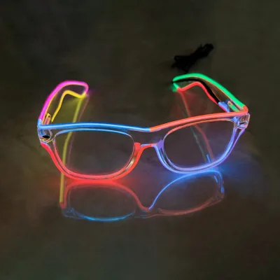 Multi Color El Wire Fashion Glasses Led Light up Equalizer Glasses