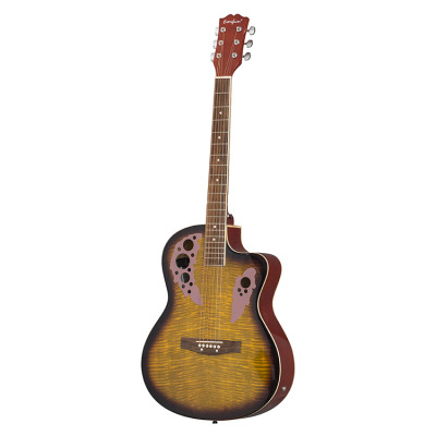 Wholesale Cutaway Black Border 6 String Acoustic Guitar For Beginners