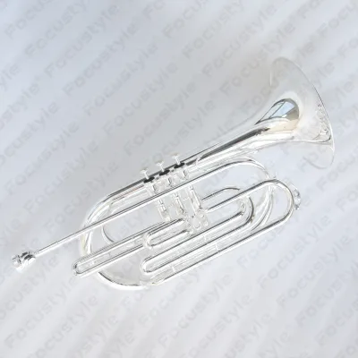 Chinese Factory Marching Trombone Brass Body Cupronickel Tuning Slides BB Tone Silver Plated Stainless Steel Valves for Sale OEM