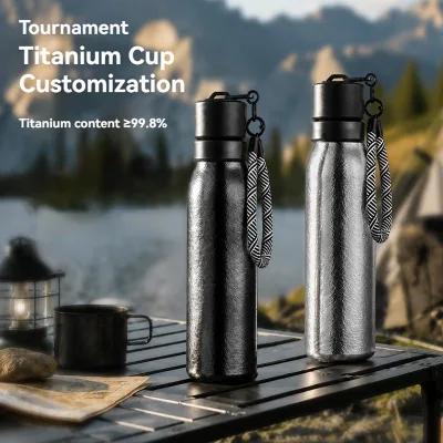 High End Outdoor Pure Titanium Water Bottle Insulated Sports Cup Travel Hiking Camping Portable Titanium Travel Cup