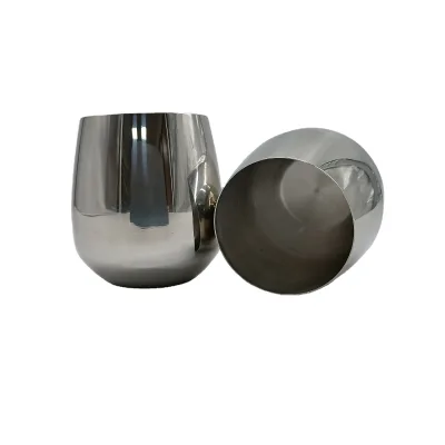Gold Stainless Steel Stemless Wine Glasses 17oz Unbreakable Wine Tumblers Camping Wine Glasses for Home Picnic Outdoors