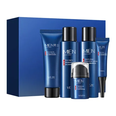Best Selling Wholesale Complete Range Facial Care Kit for Men Nourishing Oil Control Deep Cleaning Cleaner Men'S Skin Care Set