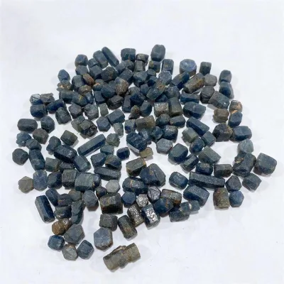 Small Size Natural Crystal Stone Specimen Sapphire Raw Crystal Blue Corundum Rough Gemstone Corundum