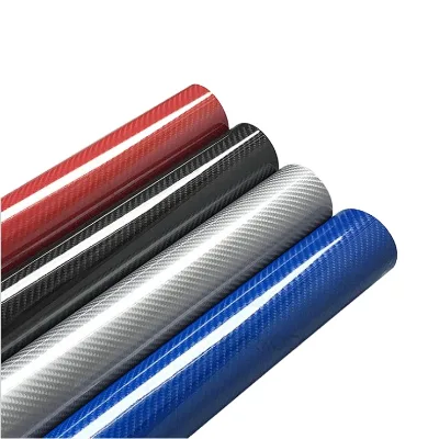 Wholesale Price 1.52*18m Size High Glossy 6D Carbon Fiber Vinyl Car Wrap Vinyl with Air Bubble Release