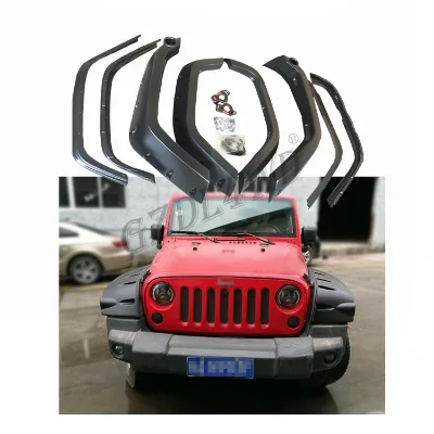 High Quality Pocket Style Fender Flares for Jeep Wrangle JK 2007-2018 Accessories & Parts Fenders