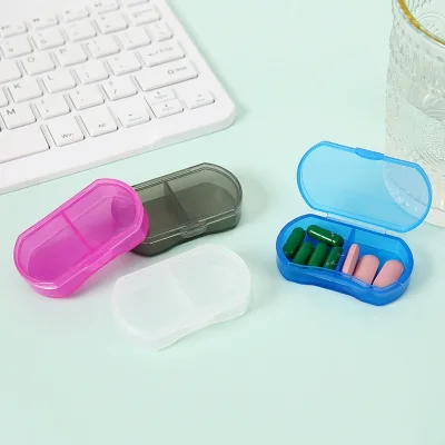 Stock Mini Foldable Eco-Friendly Waterproof Pill Box Daily Pill Organizer and Jewelry Storage Case Easy-to-Use Plastic Container