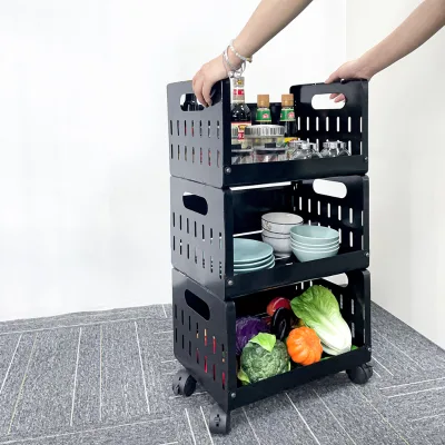 3 Tier Vegetable Fruit Storage Basket Rack Kitchen Storage Organizer Dish Rack Decorative Storage Racks for Veggies