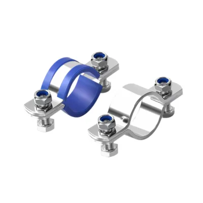 Wholesale Stainless Steel Pipe Clamp With Rubber Gasket M8 12mm 168mm Anti Vibration OEM ODM Factory