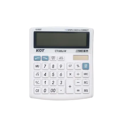 12 Digit Eco-friendly Plastic Accounting Calculator with Dual Power (Battery/Solar)-Price Favorable Wholesale