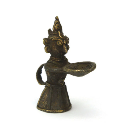 Small Crouching Folk Art Figure