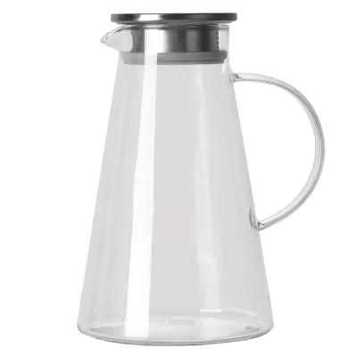 Factory Wholesale Custom Borosilicate Glass Pitcher Infuser Lid Handle High Quality Kettle Supplier Home Restaurant Use