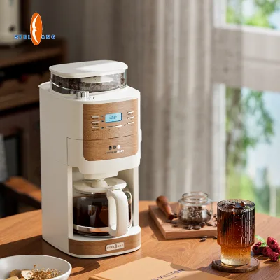 Home Smart Timer Display Automatic Fresh Drip All in One Coffee Maker Machine with Grinder