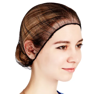 Most Popular Mesh Nylon Hairnet 21"Disposable Elastic Hair Net for Food Service