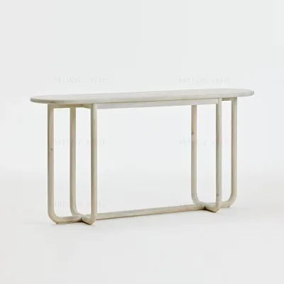 European Light Antique Vintage Wooden Console