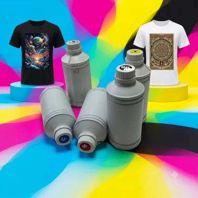 Premium DTF Ink Textile Pigment Ink CMYK White Ink Bottle for Epson DTF Printer Printing