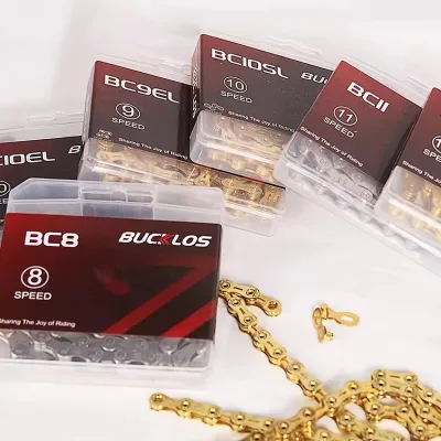 OEM/ODM BUCKLOS MTB Bicycle Chain 8-12 Speed Chain 8s 9s 10s 11s 12s Mountain Road Bike Current Ultralight Chains 116L 126 Links