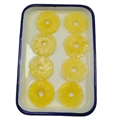 Ready to Eat Canned Sliced Pineapple in Sweet Syrup Water Preserved Fruit in a Convenient Can
