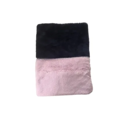 Solid Color Men's and Women's Double Layer Plus Velvet Circle Scarf