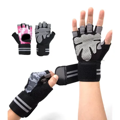 Breathable Fitness Training Sports Workout Protector Half Finger Weight Lifting Gym Gloves