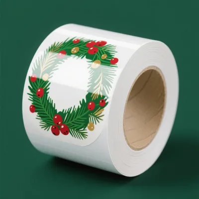 Professional Series Custom Stickers Round Paper Christmas Paper Label Sticker Printable Sticker Paper with Clear Back