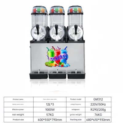 Anko Brand Premium Commercial Slush Machine Automatic Granita and Icee Frozen Drink Dispenser