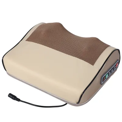High Quality Travel Body Massage Pillow with Heating and Vibration Features Easy Use for Back and Neck Relief
