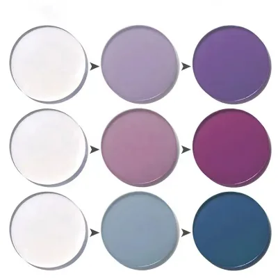 Prescription Lens Glasses UV400 1.60 RX Photochromic Lens Purple/Blue/Pink Lenses Optical