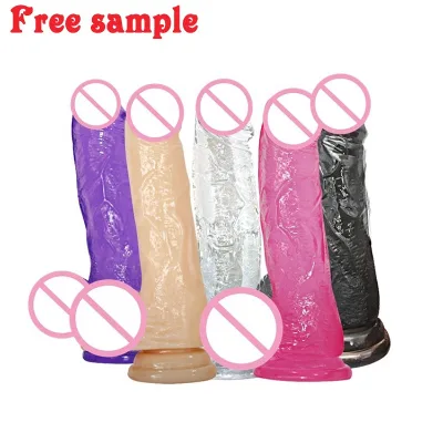 Colorful Magic Realistic Dildo Real Touch Feeling Dildo Rubber Penis Dildo Adult Sex Toy