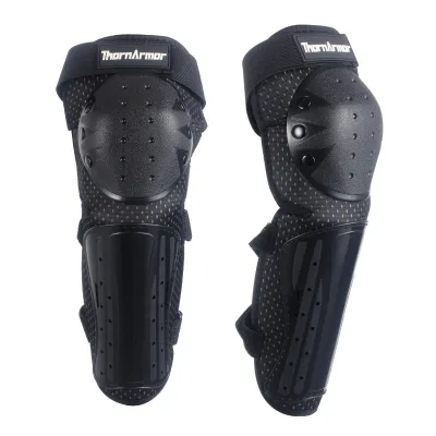 A four-piece set of adult anti-fall motorcycle knee and leg guards