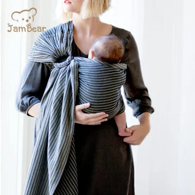 Organic Bamboo Baby Wrap Carrier Sustainable Sling Carrier With Ring for Newborn Eco Friendly Infant Carrier