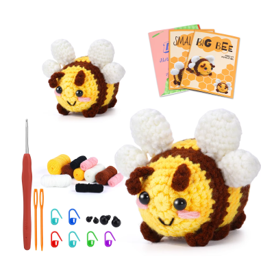 Crochet Knitting Kit Beginners 2pcs Bee Crochet Set