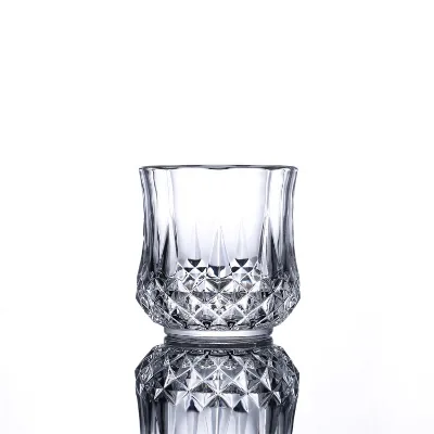 300ml Classic Lead-Free Whiskey Glass with Diamond Pattern Elegant Bar Sets