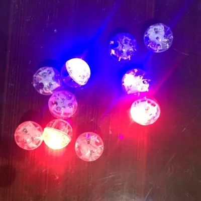 Electronic Waterproof Vibrating Flashing Red-and-Blue Transparent LED Light Toy Ball Electronic Circuit Accessory Model