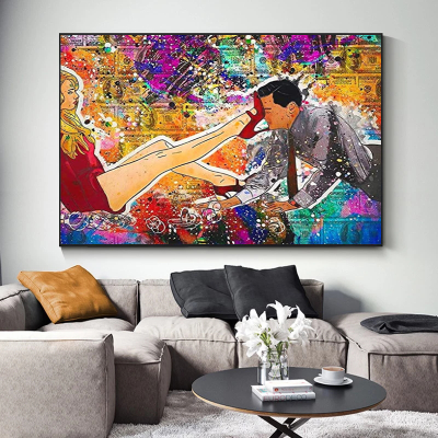 Abstract Wall Art Pictures Graffiti Art Canvas Paintings the Wolf of Wall Posters Prints