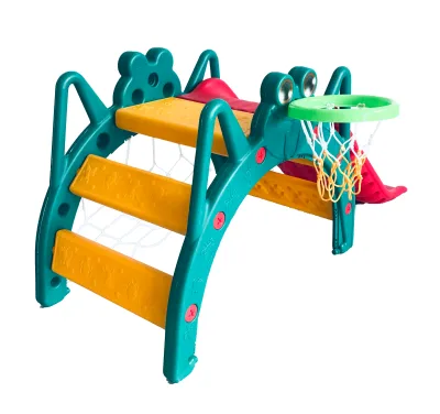 Plastic Spider Slide with Football Stand and Basketball Hoop for Children - Perfect Gift Choice