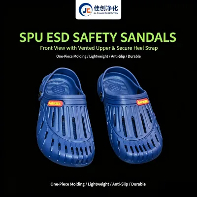 ESD Anti Static SPU Sandals Breathable Lightweight Work Shoes Slip on for Cleanroom Electronics Factory