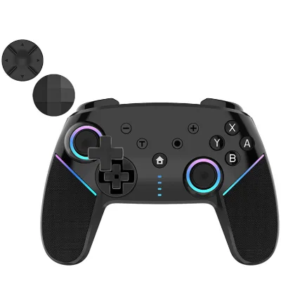 Six Axis Vibration Colorful Light Controller for Nintendo Switch Pro Wireless Gaming Controller