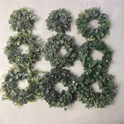 High Quality Customizable Artificial Potted Plant Wreath Simulated Greenery for Christmas Easter New Year Valentine's Day