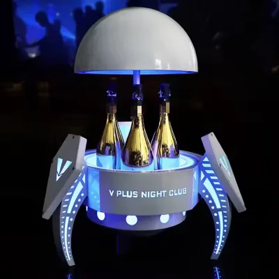 Electric Adjustable Height LED Bottle Glorifier Presenter Stand for Nightclub VIP Table Service