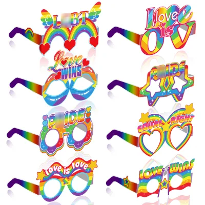 Rainbow Festival Theme Photography Props Love LOVE June Party Decoration Supplies New Cake Decorating Props
